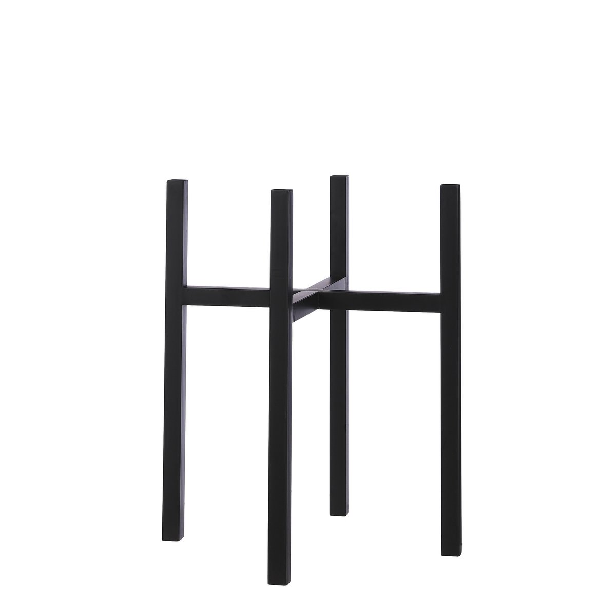 Ascot Pflanzenständer XL – L41,5 x B41,5 x H50 cm – Metall – Schwarz