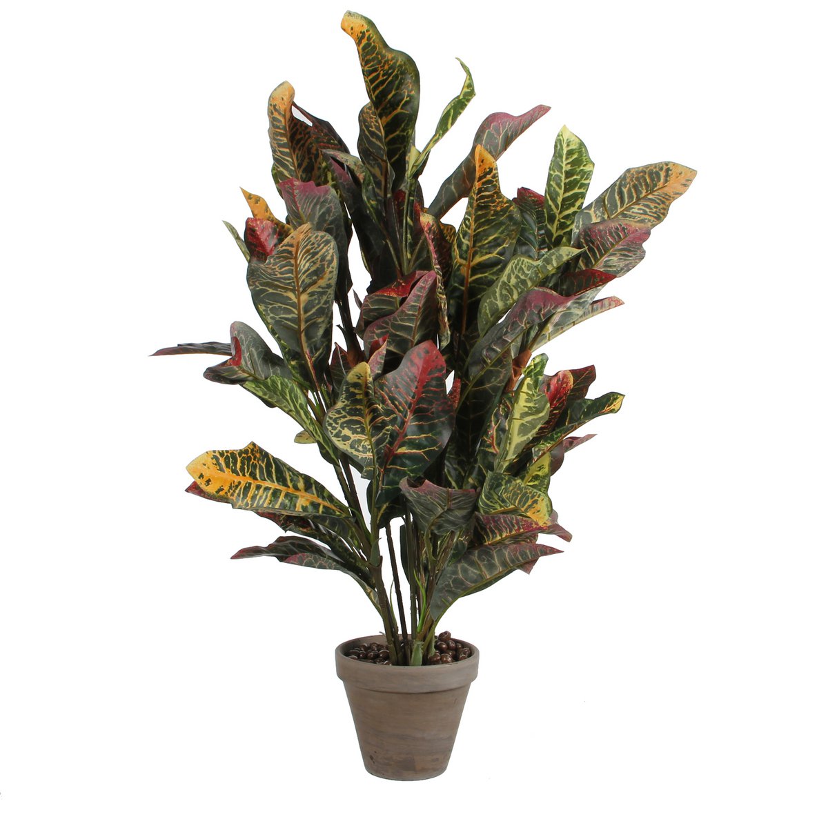 Künstliche Croton-Pflanze im Blumentopf Stan – H73 x Ø40 cm – bunt