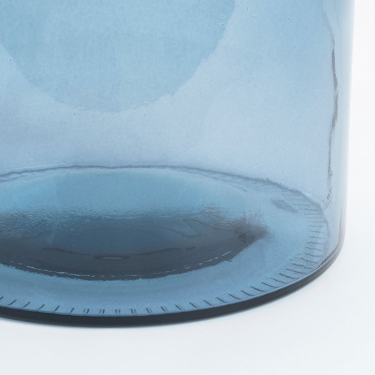 Guan Flaschenvase - H26 x Ø21 cm - Recyceltes Glas - Blau