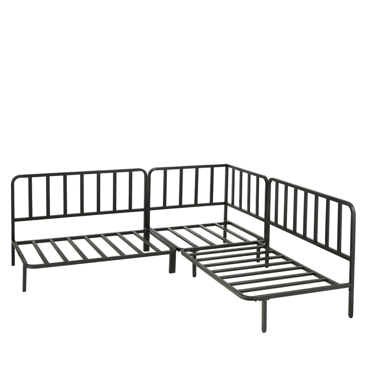 Celo Lounge-Sofa – L122 x B83 x H78 cm – Metall – Schwarz