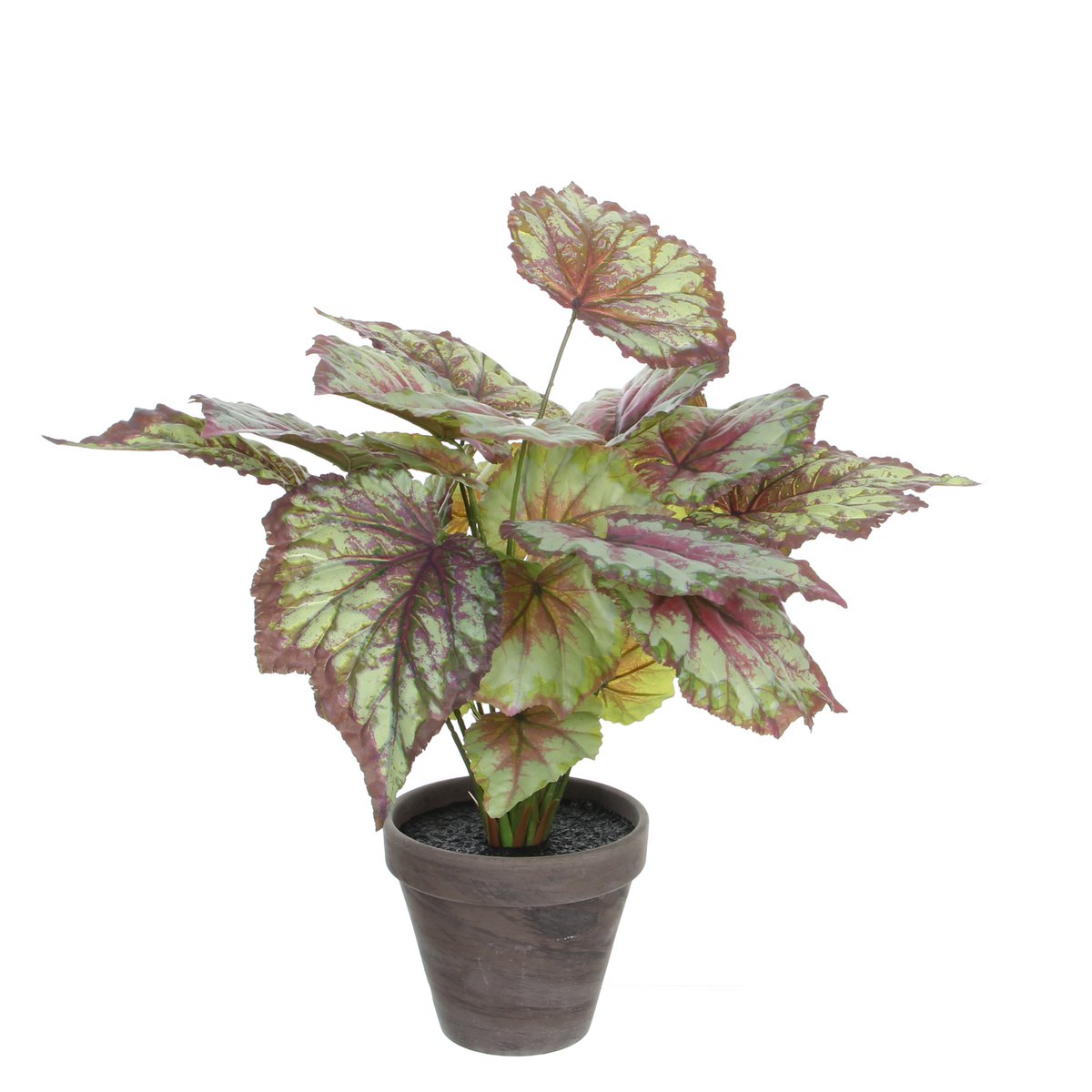 Künstliche Begonienpflanze im Blumentopf Stan – H40 x Ø38 cm – Rot