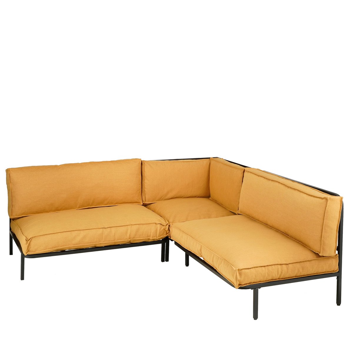 Celo Lounge-Sofa – L122 x B83 x H78 cm – Metall – Schwarz