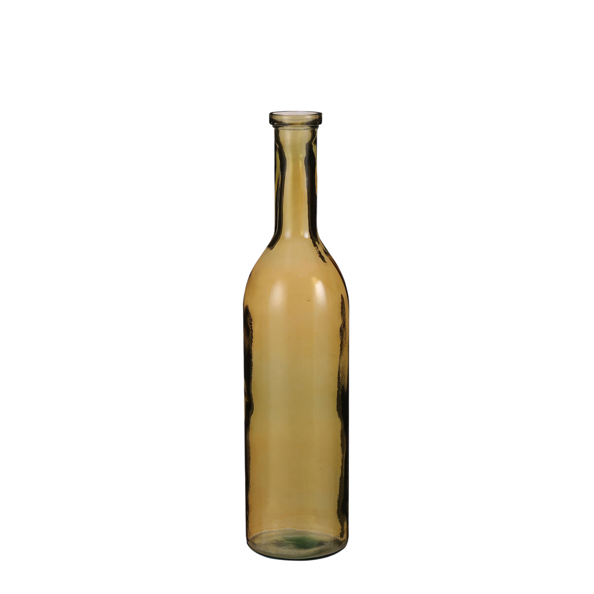 Rioja-Flaschenvase – H75 x Ø18 cm – recyceltes Glas – Ocker
