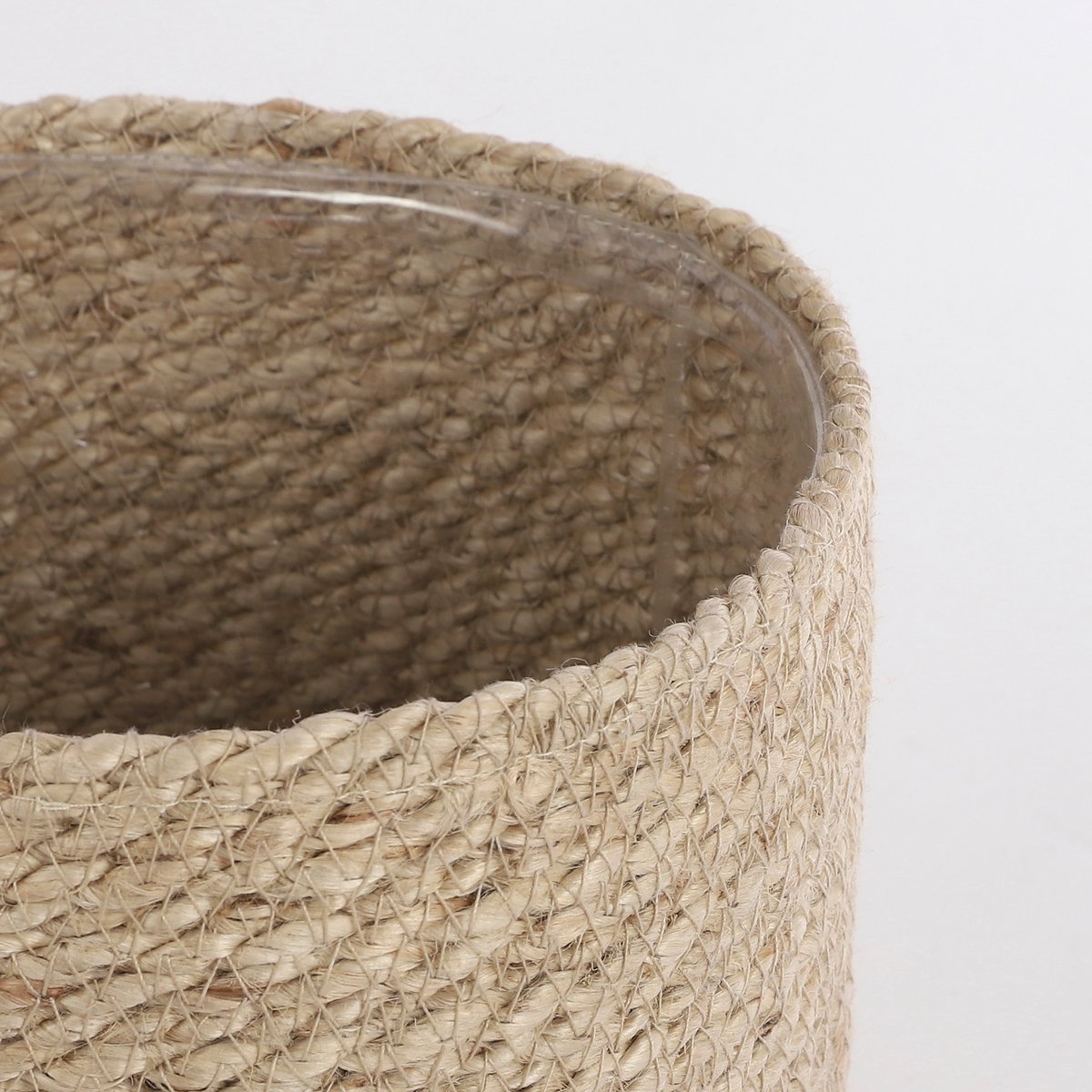Atlantic Korb für Pflanzen – 2er-Set – H20 x Ø20 cm – Jute – Creme