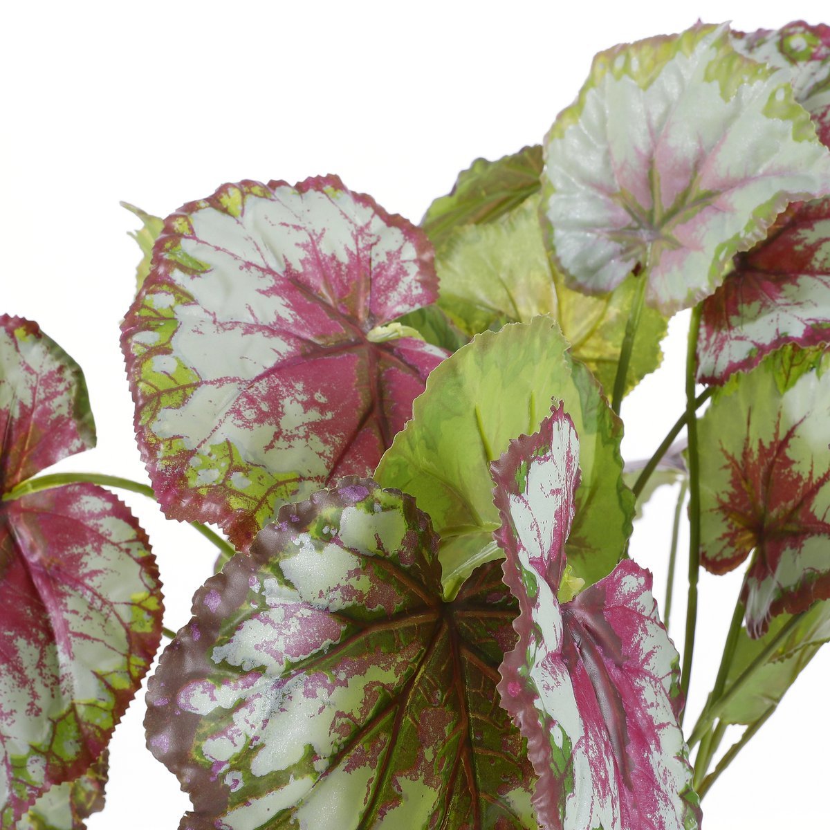 Künstliche Begonienpflanze im Blumentopf Stan – H40 x Ø38 cm – Rot