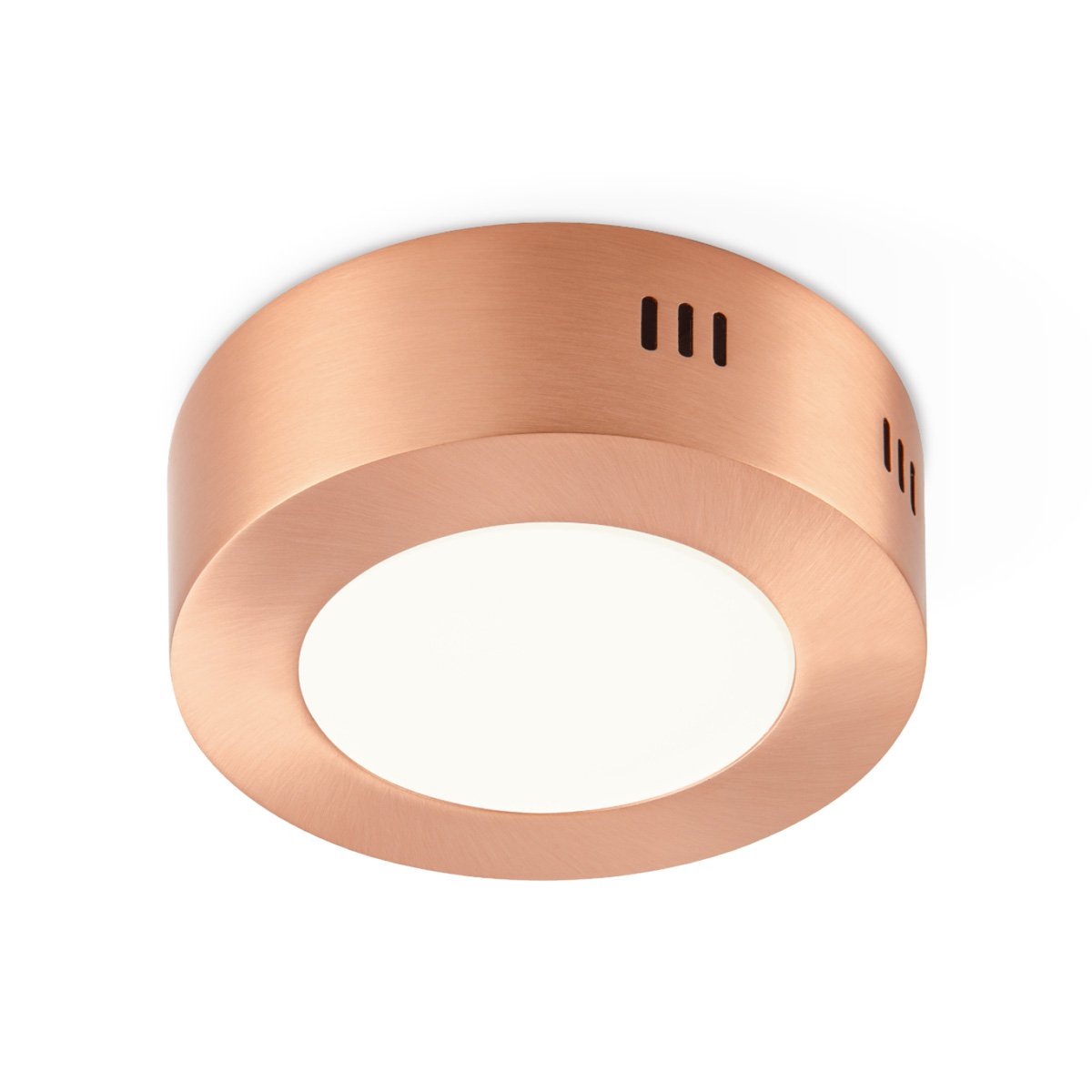 Home Sweet Home LED-Deckenleuchte Ska – Kupfer – rund 12/12/3,6 cm