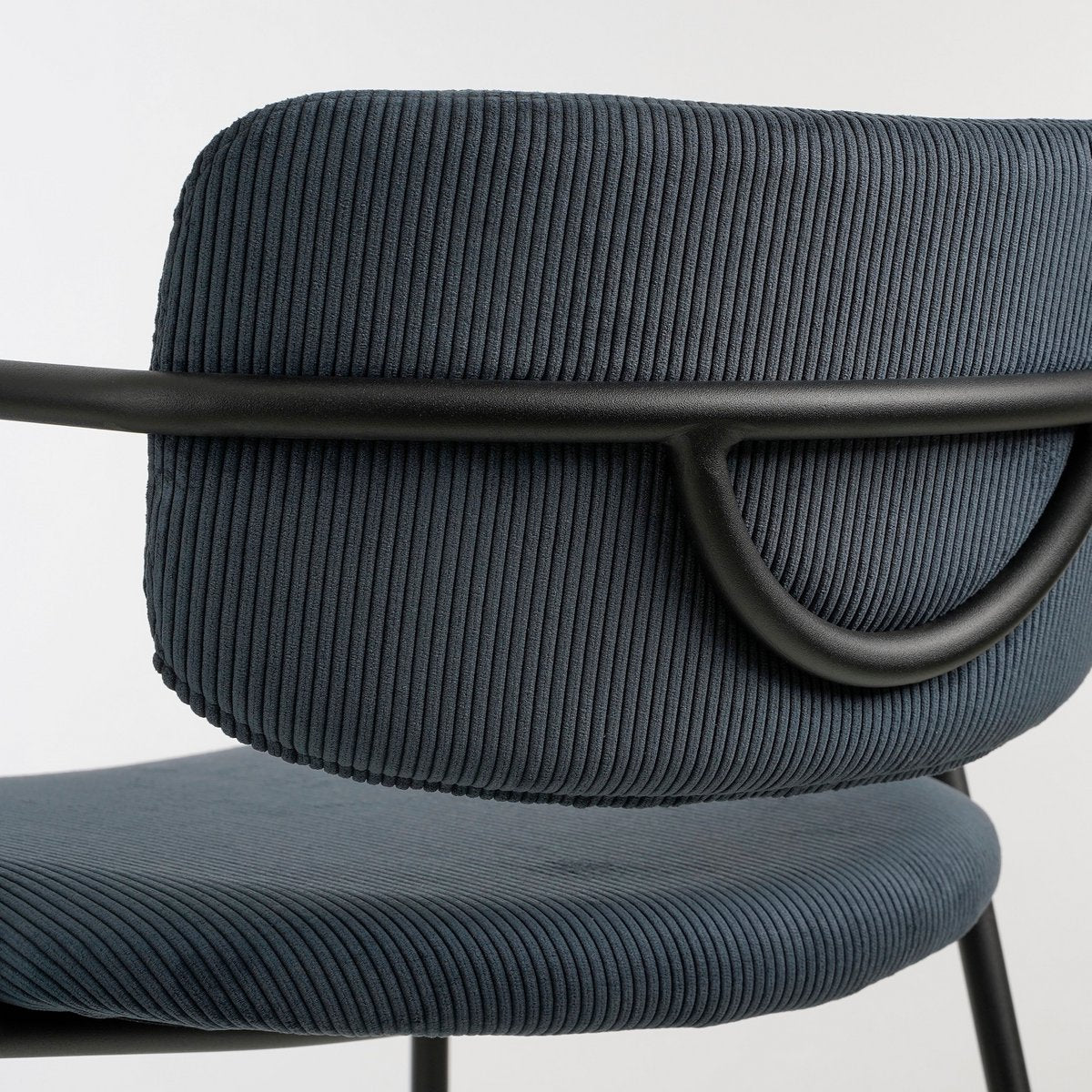 Nanet Barhocker – H91 cm – Samt – Dunkelblau