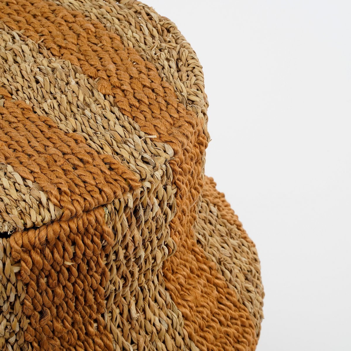 Aufbewahrungskorb mit Deckel – H47 x Ø50 cm – Jute – Gelb