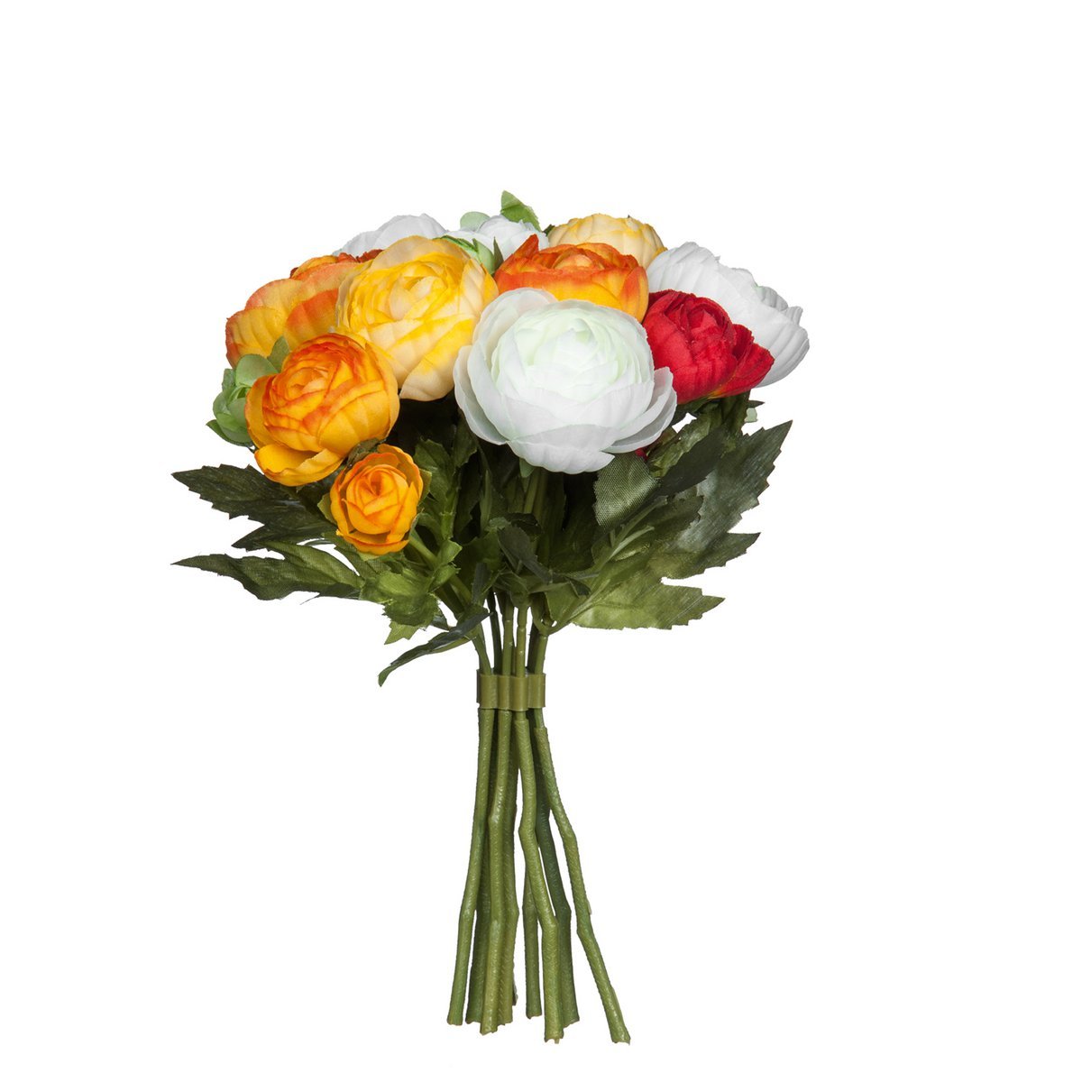 Strauß künstlicher Ranunkelblumen – H22 x Ø19 cm – Orange