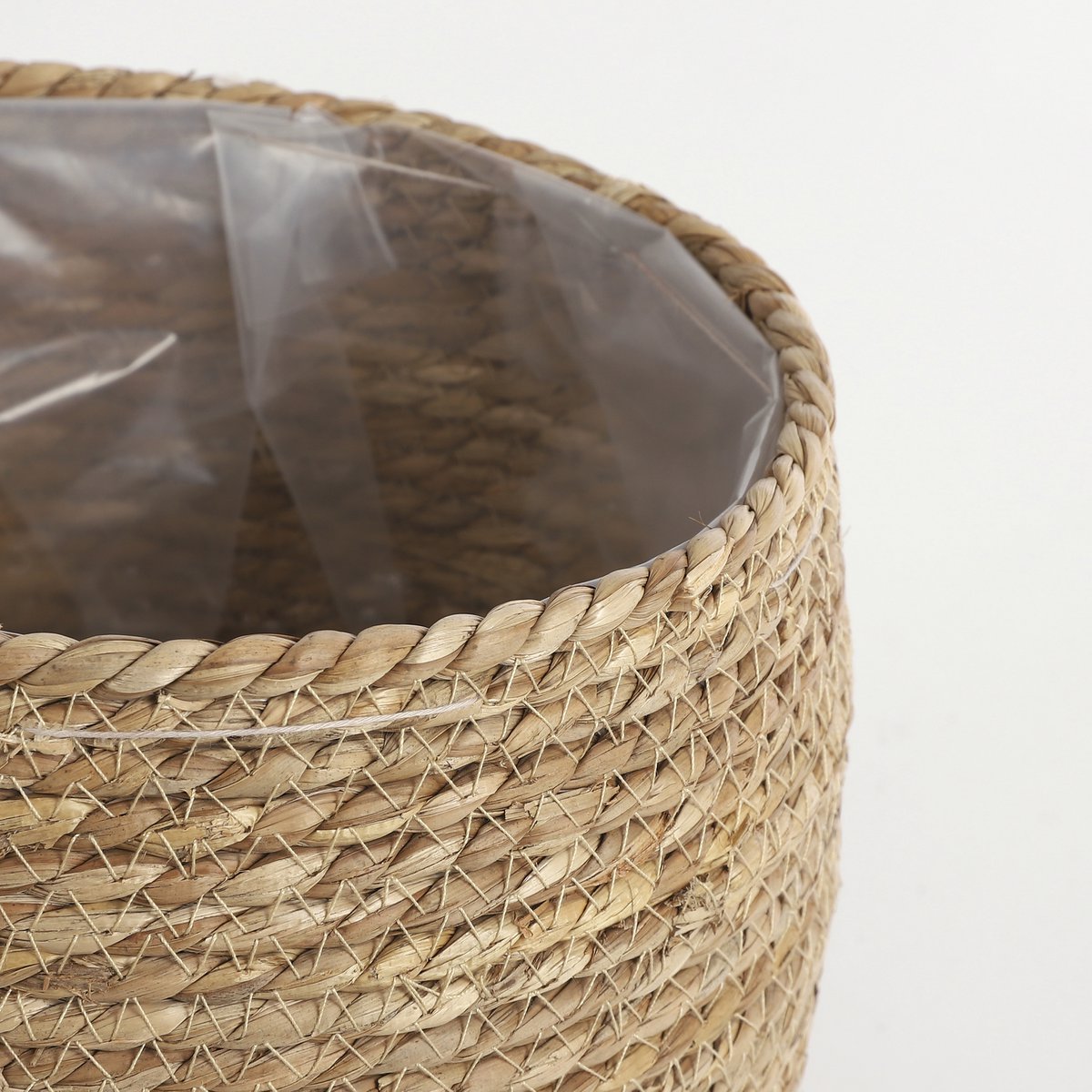Jorck Korb für Pflanzen – 3er-Set – H24 x Ø26 cm – Seegras – Hellbraun