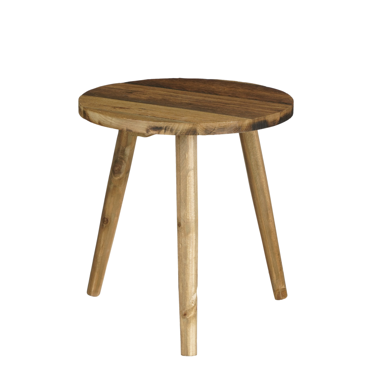 Bold Beistelltisch – H35,5 x Ø33 cm – Recyceltes Holz – Braun