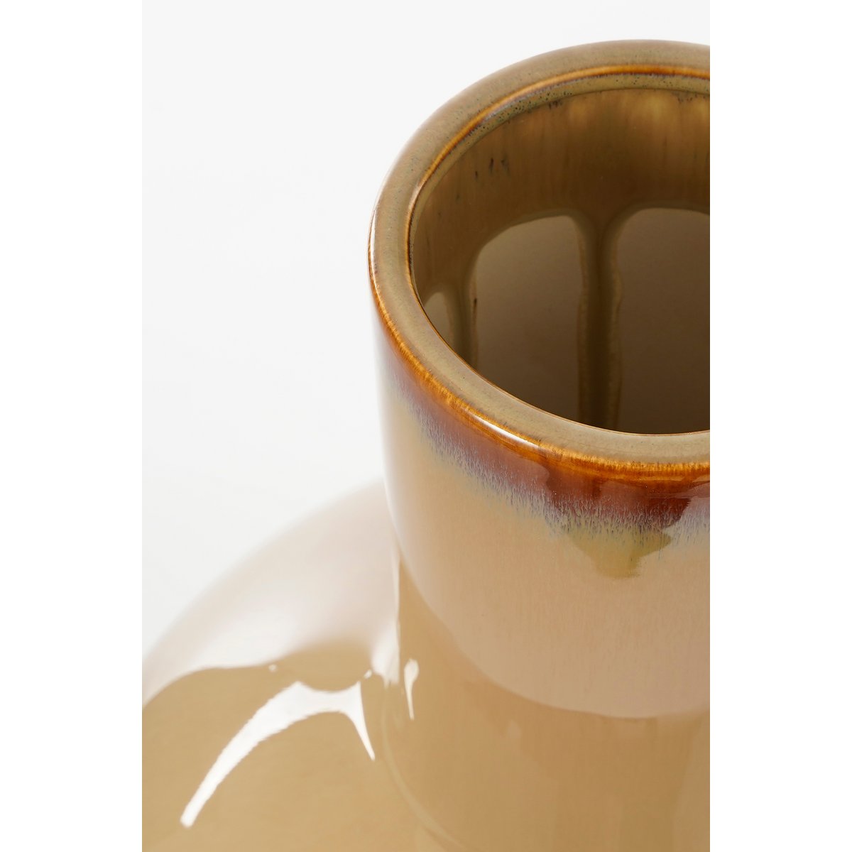 Holm Vase – H42 x Ø27,5 cm – Keramik – Creme