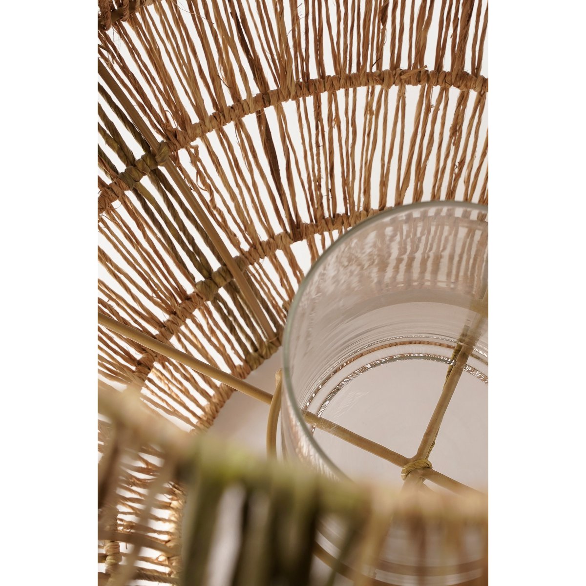 Liliano Laterne - H51 x Ø40 cm - Jute - Dunkelgrün