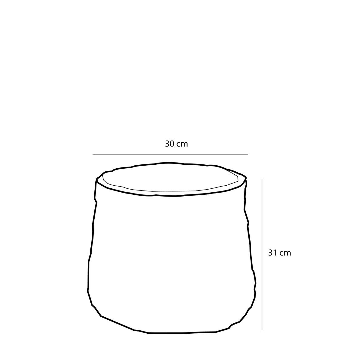 Avalon Korb für Pflanzen – 3er-Set – H31 x Ø30 cm – Seegras – Hellbraun