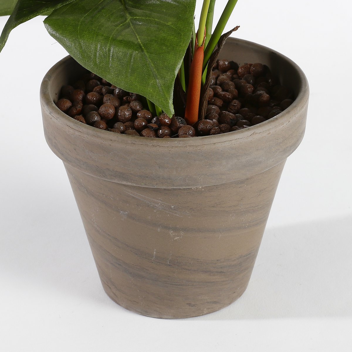 Künstliche Anthurium-Pflanze im Stan-Blumentopf – H40 x Ø30 cm – Hellrosa