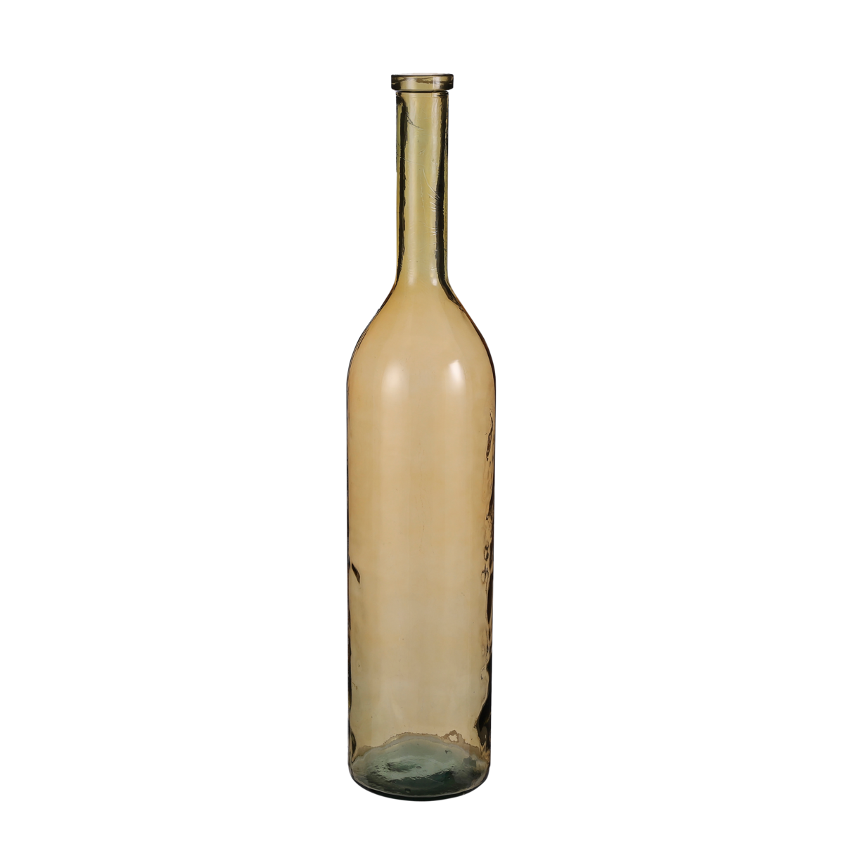 Rioja-Flaschenvase – H100 x Ø21 cm – recyceltes Glas – Ocker
