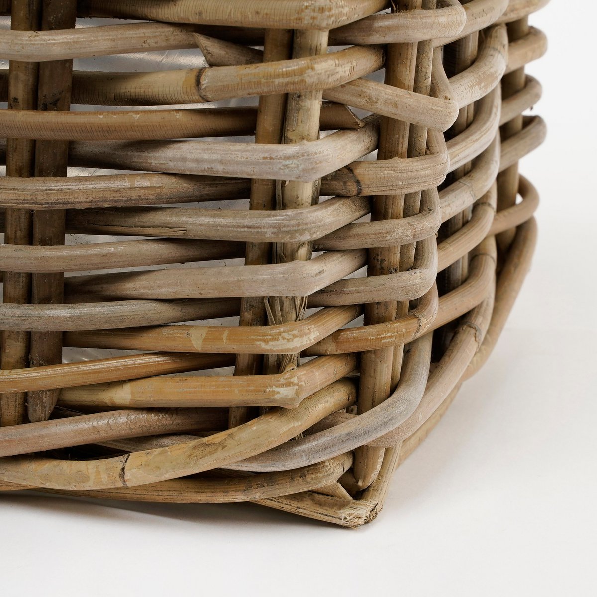 Marcia Outdoor-Pflanzkorb – 3er-Set – L40 x B23 x H20 cm – Rattan – Grau