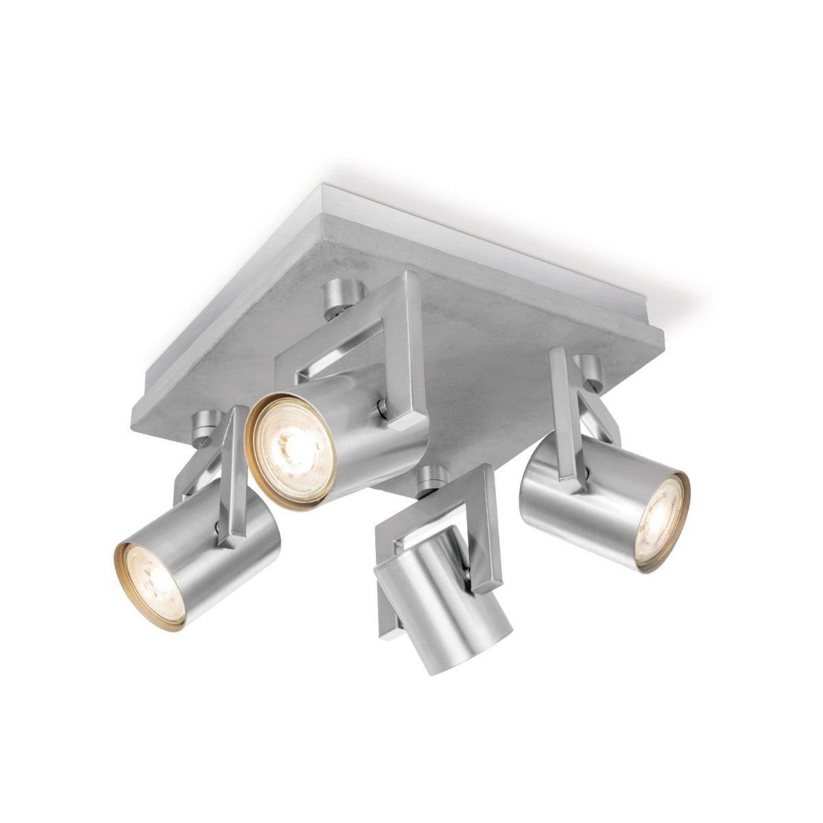 Home Sweet Home Aufbaustrahler Concrete 4 - inkl. dimmbarer LED-Lampe - Beton