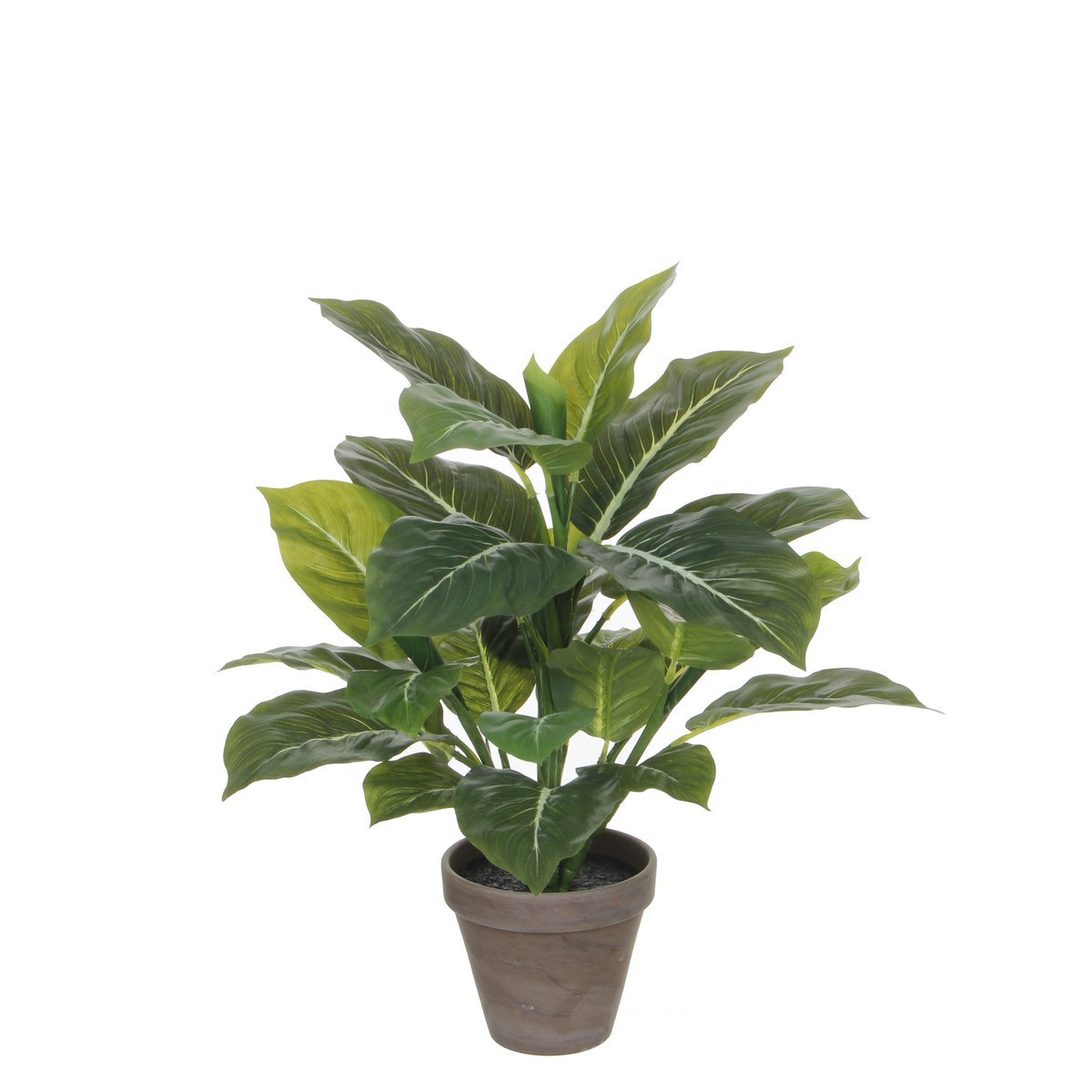 Immergrüne Kunstpflanze im Blumentopf Stan – H49 x Ø40 cm – Grün