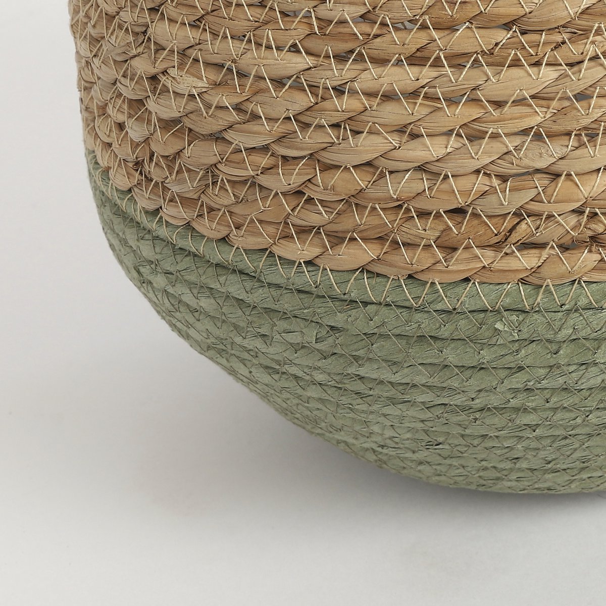 Jorck Korb für Pflanzen – 3er-Set – H24 x Ø26 cm – Seegras – Grün