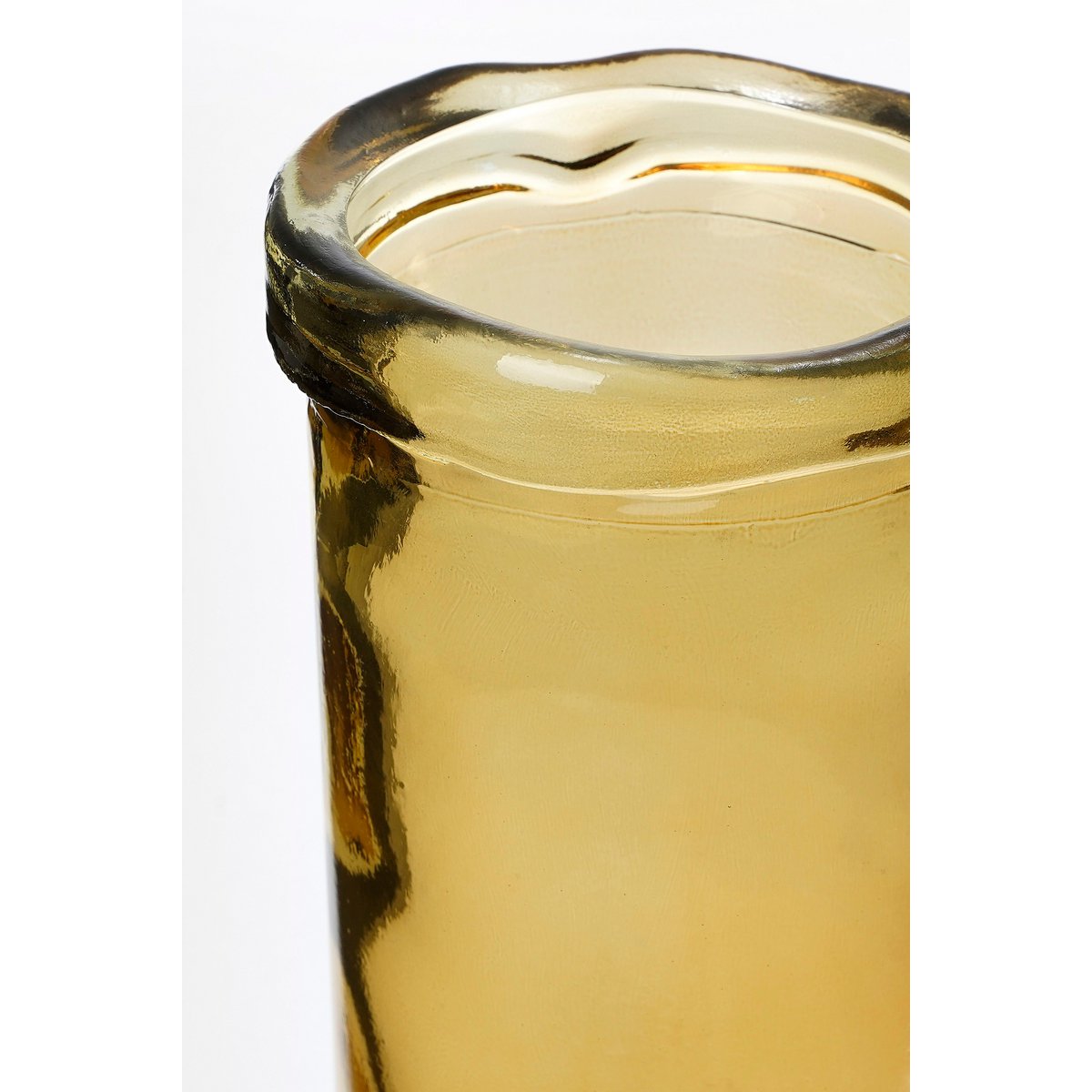 Pepe Vase - H28 x Ø12 cm - Recyceltes Glas - Braun