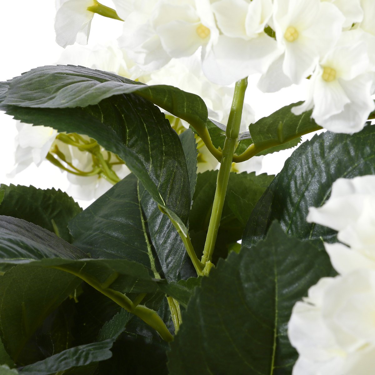 Künstliche Hortensienpflanze im Blumentopf Stan – H45 x Ø45 cm – Weiß