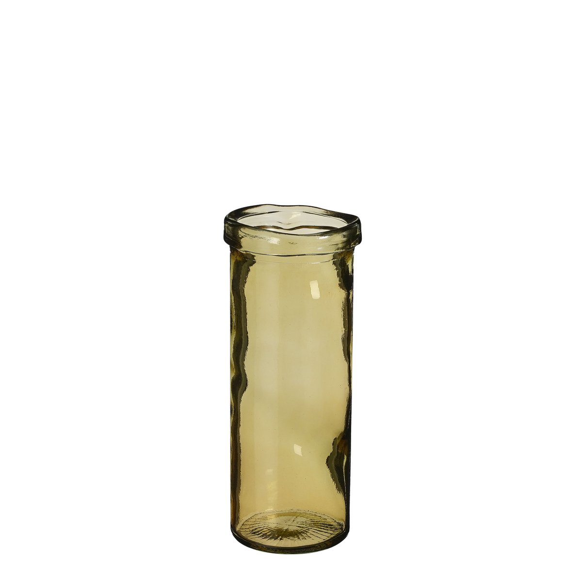 Pepe Vase - H28 x Ø12 cm - Recyceltes Glas - Braun