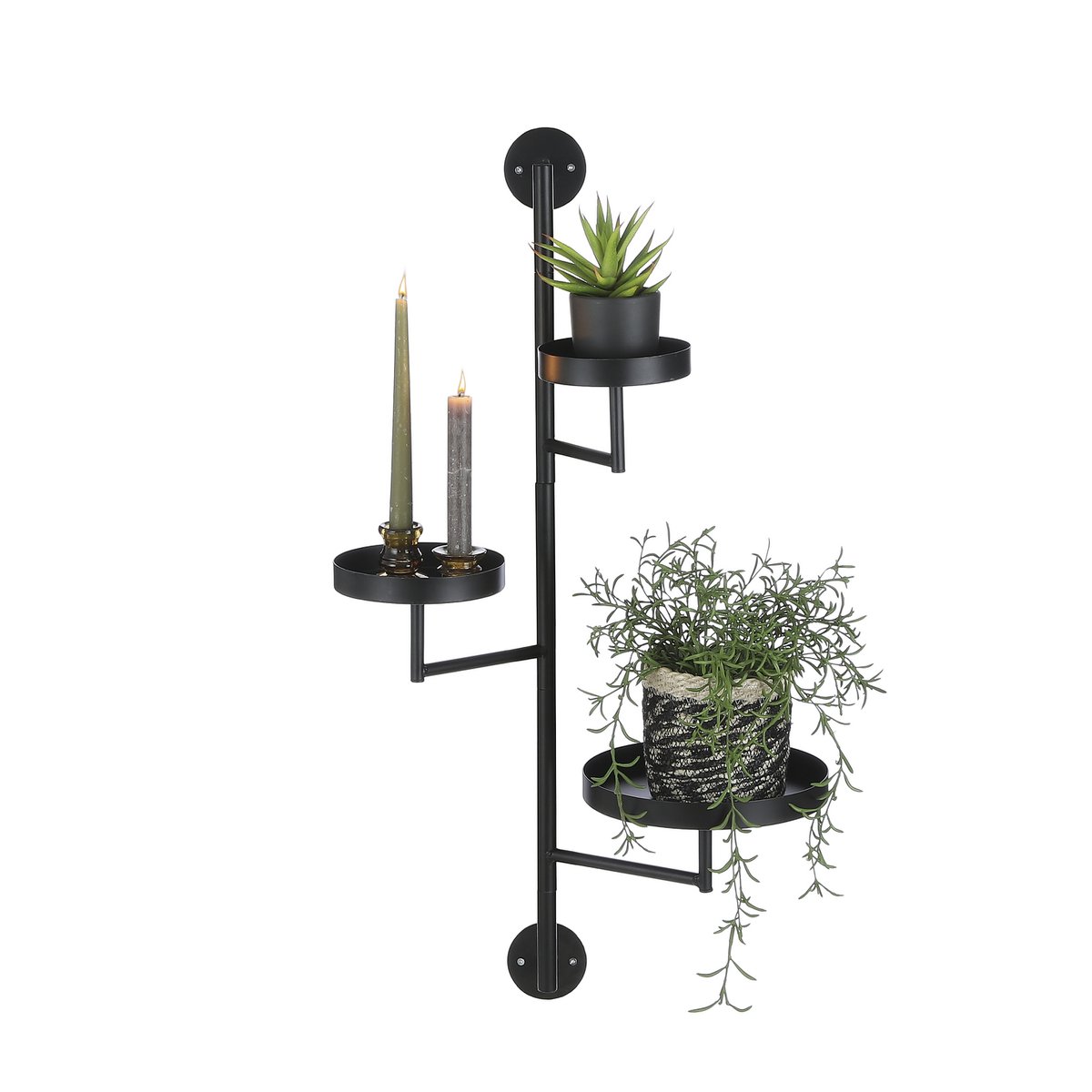 Perry Wandregal – L30 x B23 x H80 cm – Metall – Schwarz