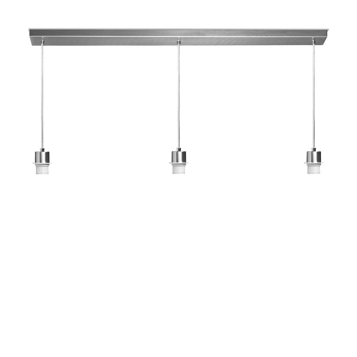 Home Sweet Home Hängelampe Beam 3 98/9,5/15-100 cm – Gebürsteter Stahl