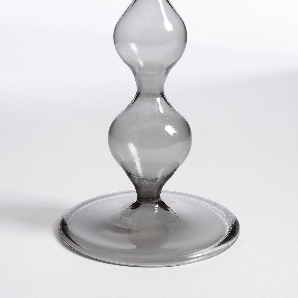 Trent Kerzenständer – H33 x Ø9 cm – Glas – Dunkelgrau