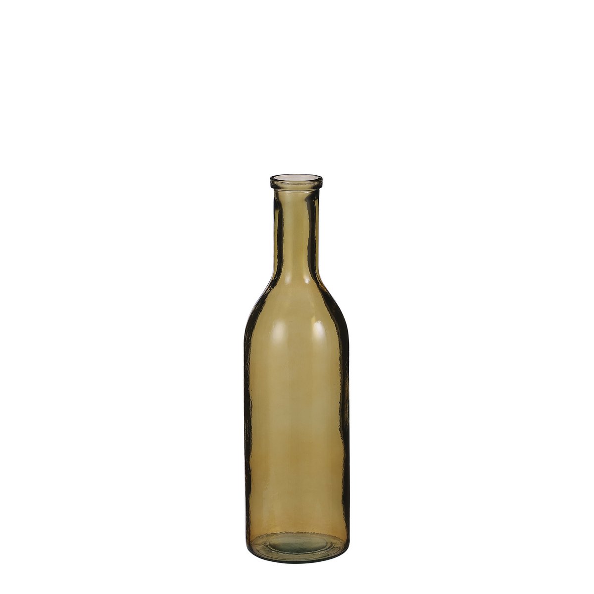 Rioja-Flaschenvase – H50 x Ø15 cm – recyceltes Glas – Ocker