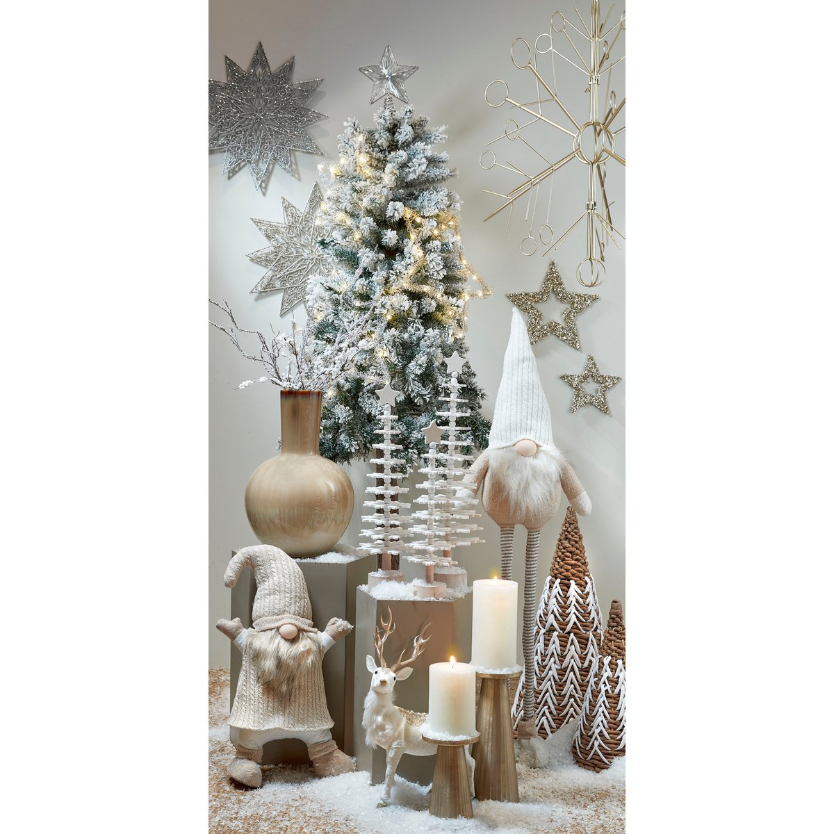 Holm Vase – H42 x Ø27,5 cm – Keramik – Creme