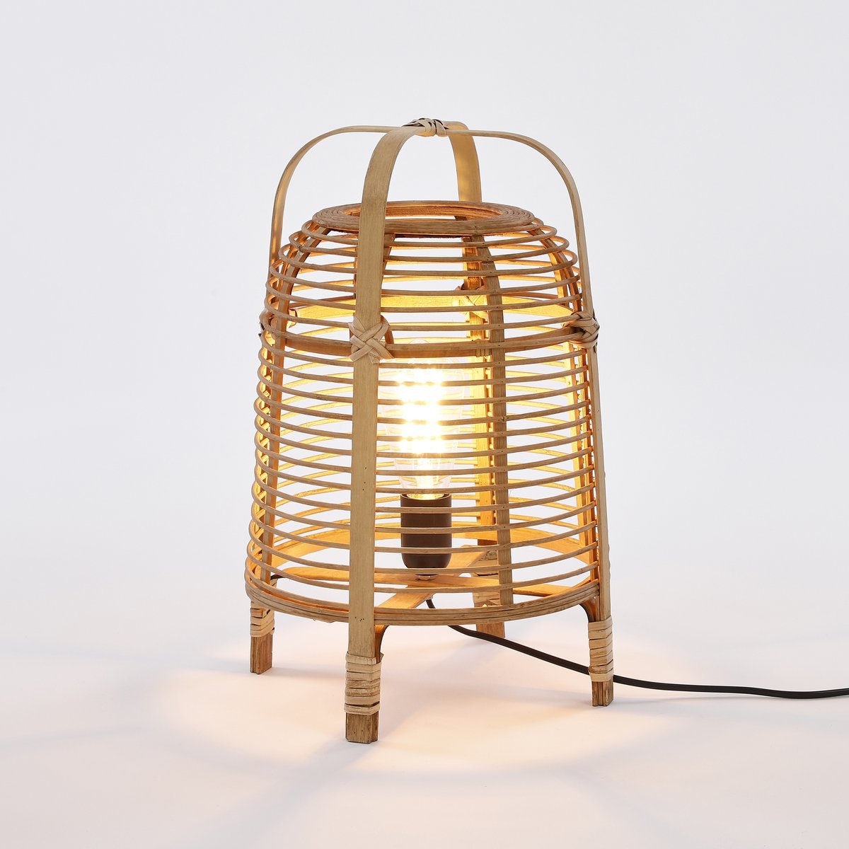 Page Tischlampe - H41 x Ø27 cm - Bambus - Hellbraun