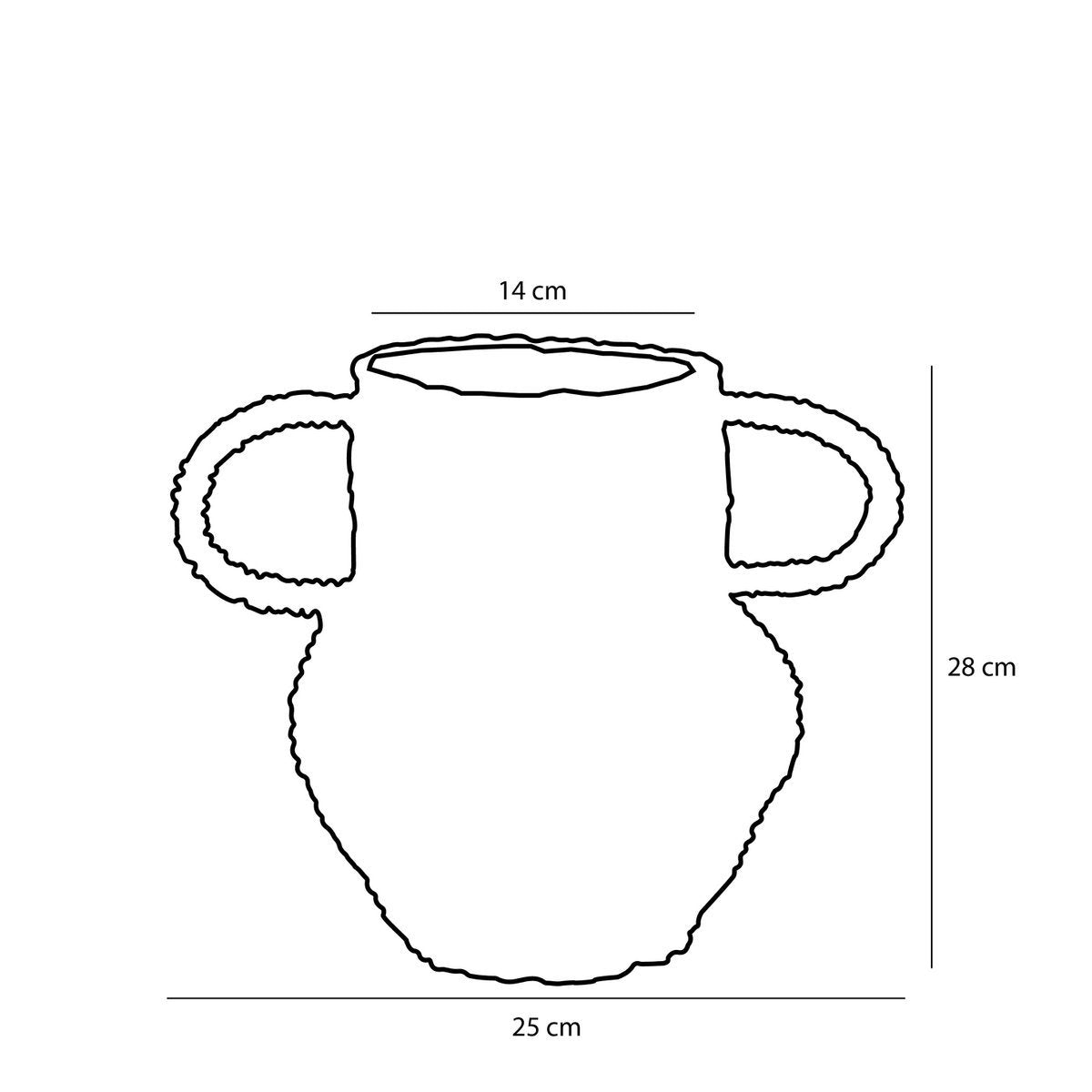 Cambridge Dekovase – H28 x Ø25 cm – Seegras – Grün