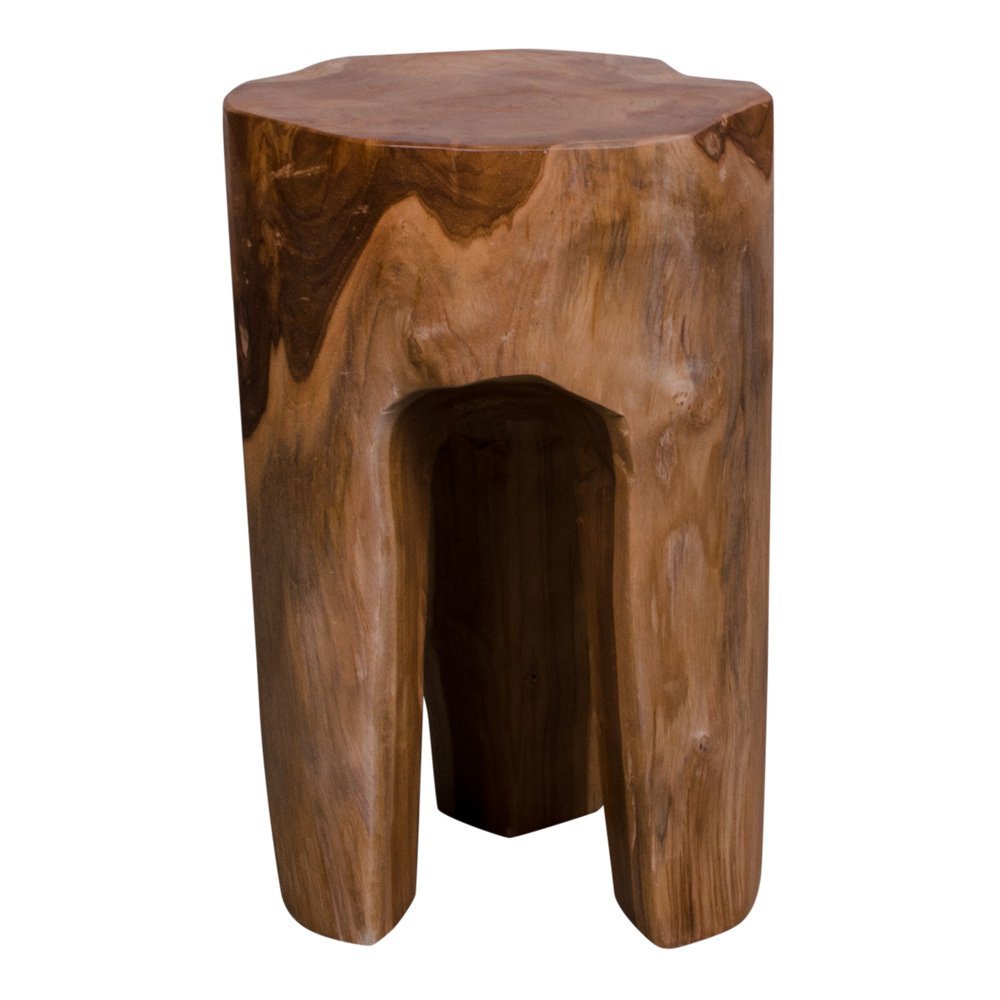 Hocker aus Teakholz in Rose