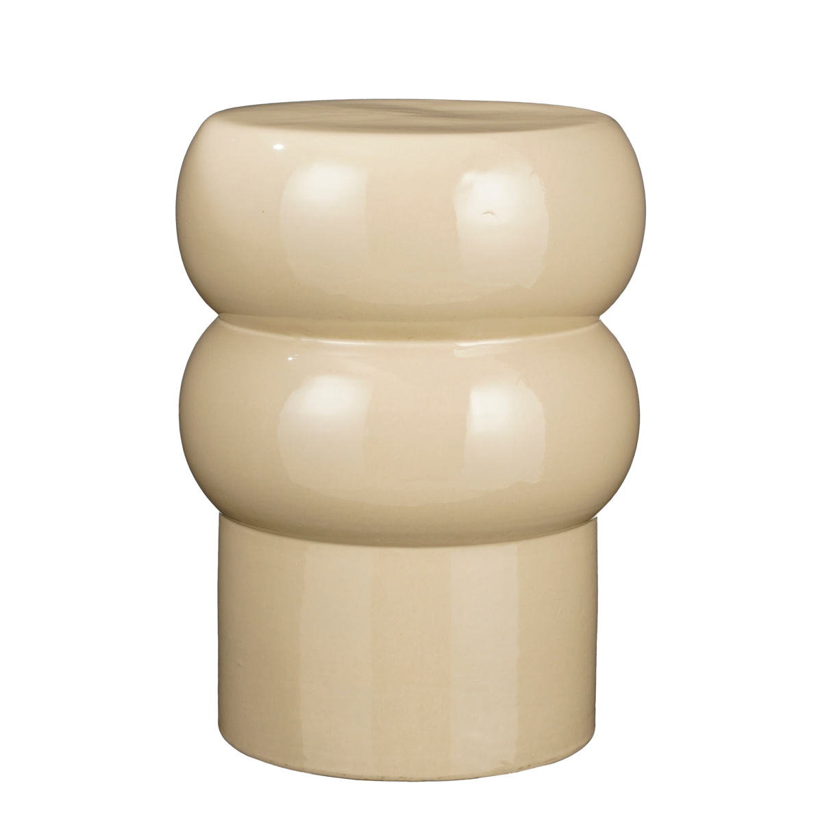 Vendi Beistelltisch – H44 x Ø32 cm – Keramik – Creme