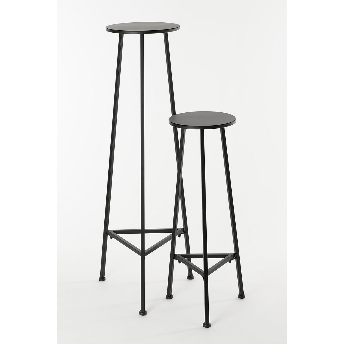 Pflanzentisch – H120 x Ø35 cm – Metall – Schwarz