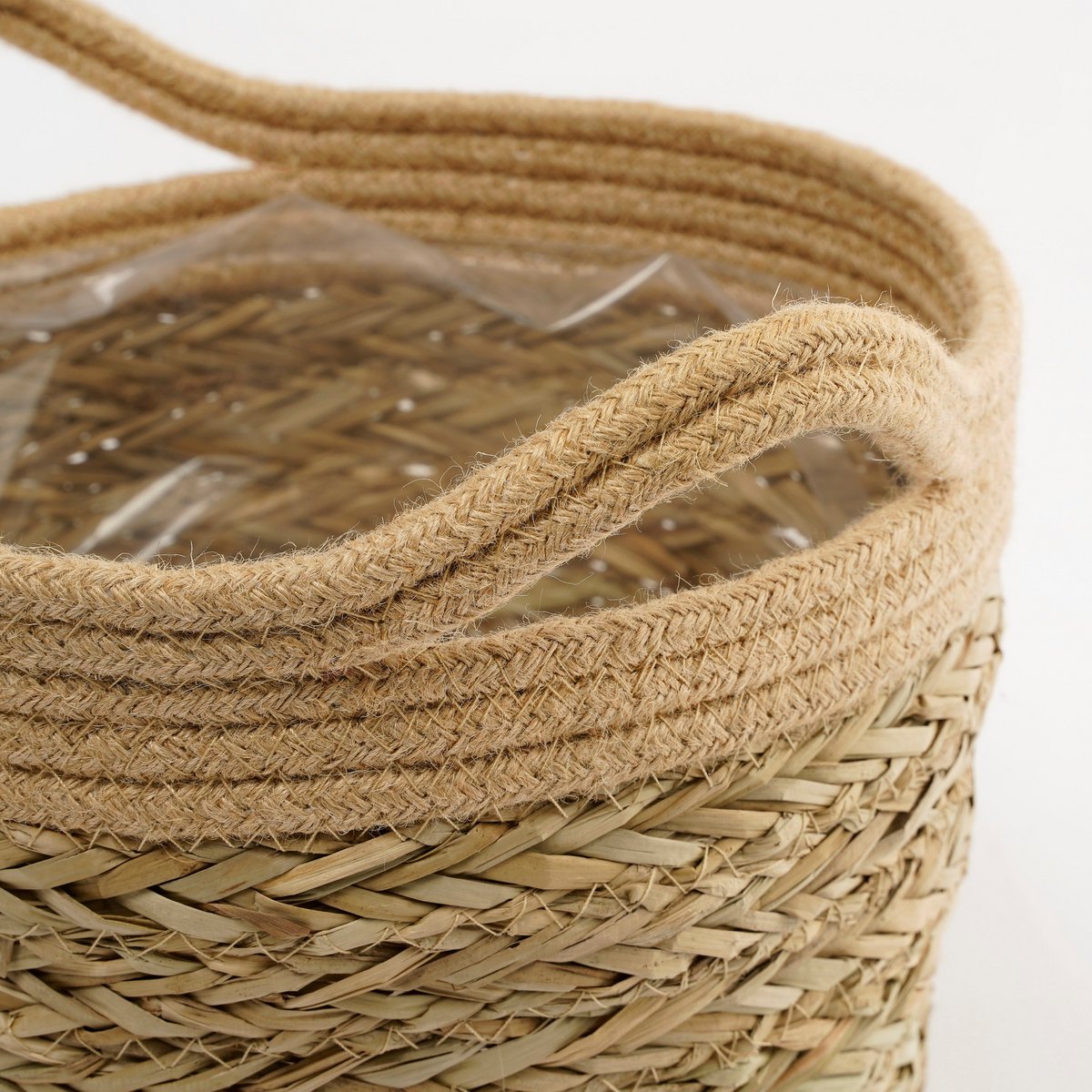 Anne Korb für Pflanzen – 2er-Set – H28 x Ø30 cm – Seegras – Hellbraun