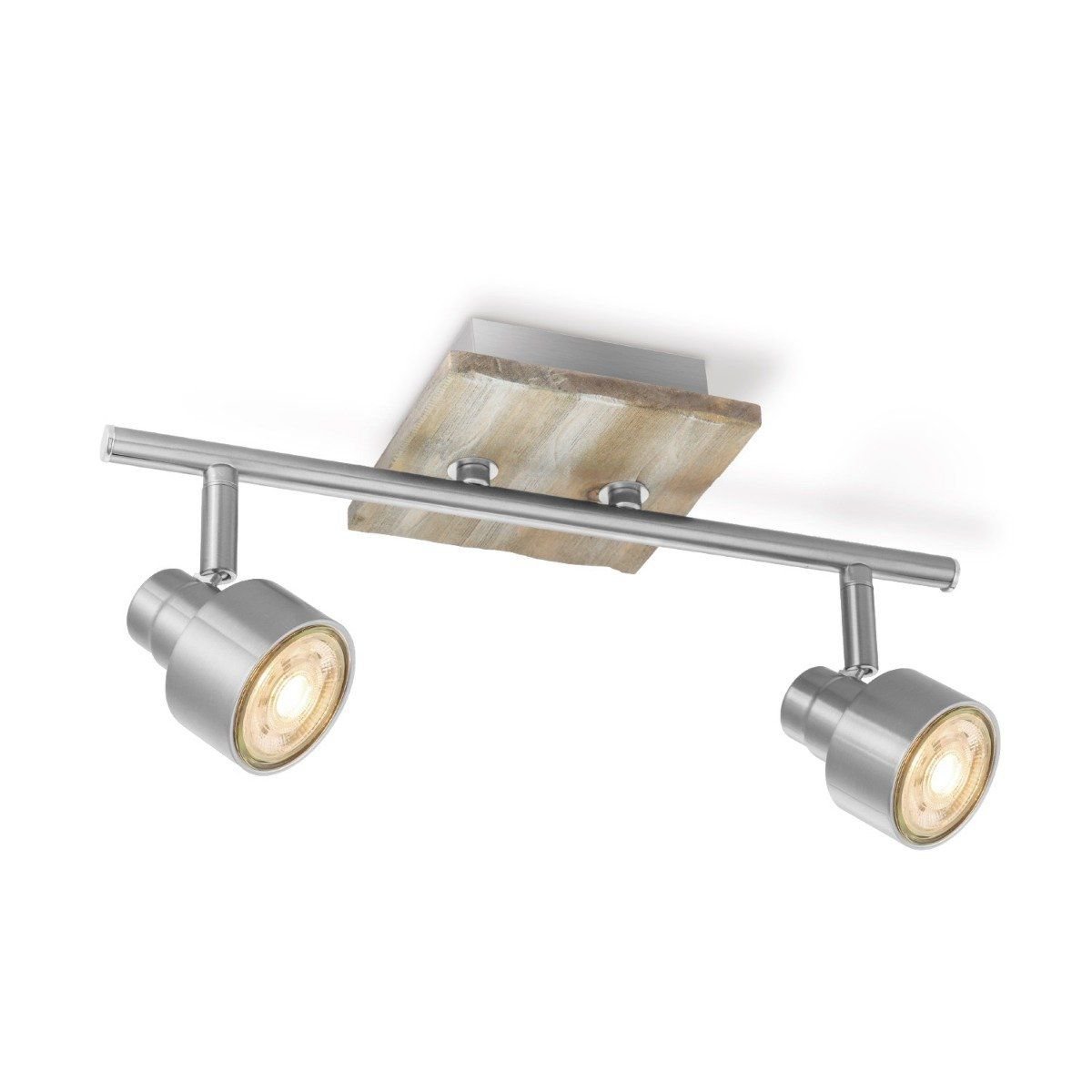 Home Sweet Home LED Aufbaustrahler Drift 2 – inkl. dimmbarer LED-Lampe – Holz