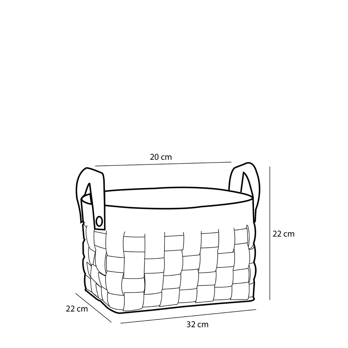 Aufbewahrungskorb – 3er-Set – L40 x B30 x H30 cm – Kork/Filz – Braun