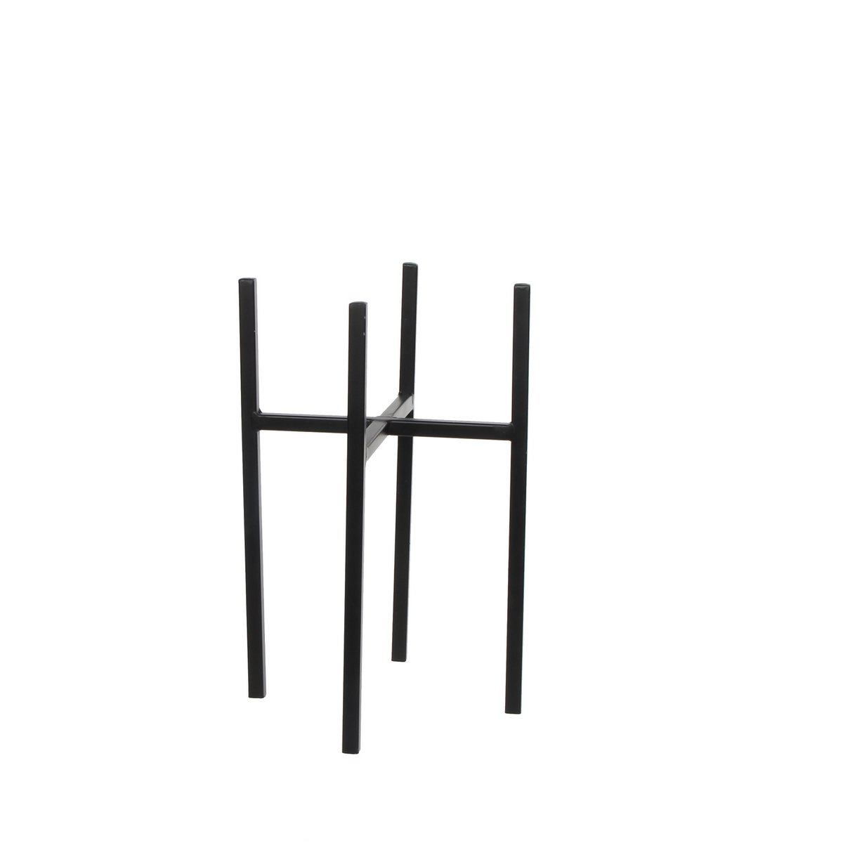 Ascot Pflanzenständer – L20,5 x B20,5 x H35 cm – Metall – Schwarz