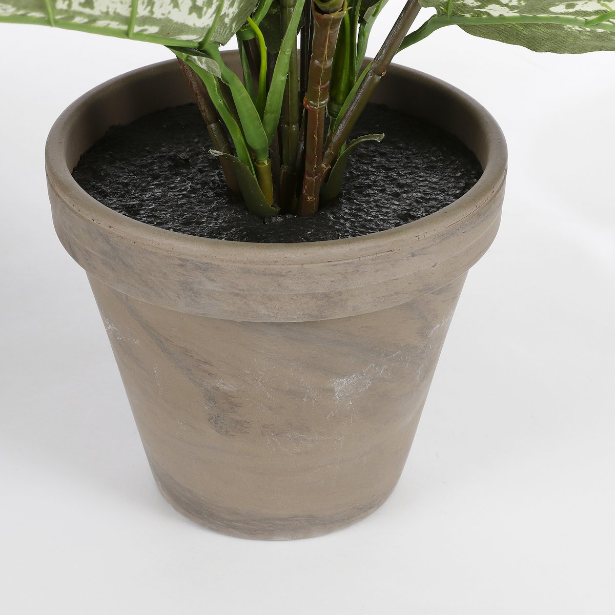 Dieffenbachia Künstliche Pflanze im Blumentopf Stan – H70 x Ø55 cm – Grün