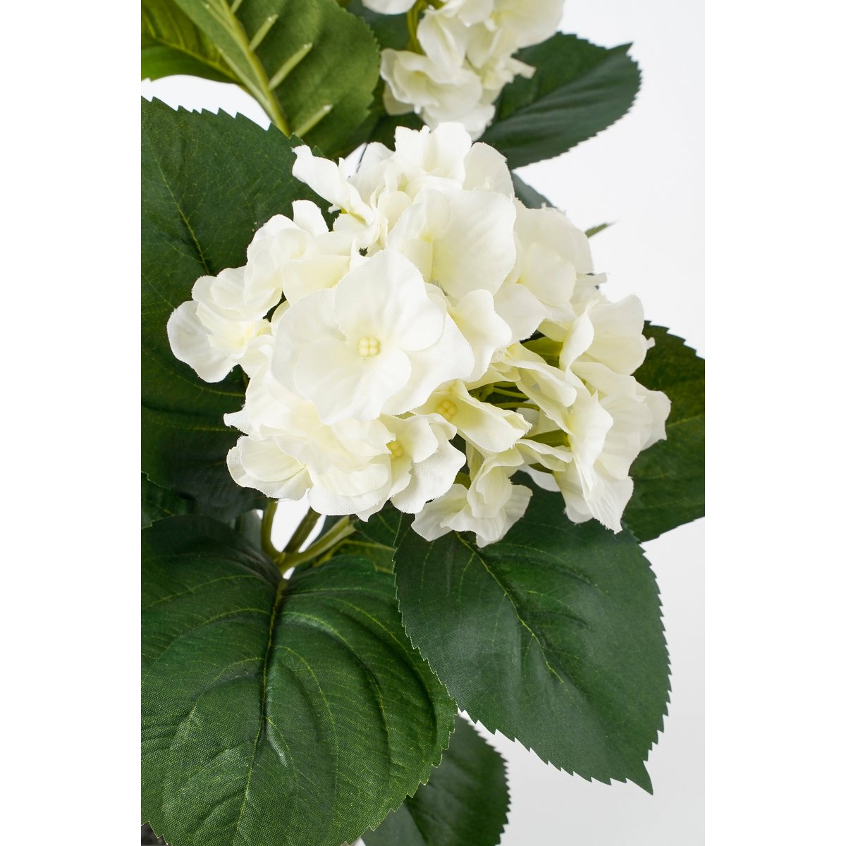 Künstliche Hortensienpflanze im Blumentopf Stan – H40 x Ø35 cm – Weiß