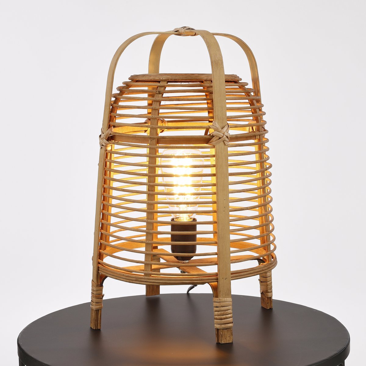 Page Tischlampe - H41 x Ø27 cm - Bambus - Hellbraun