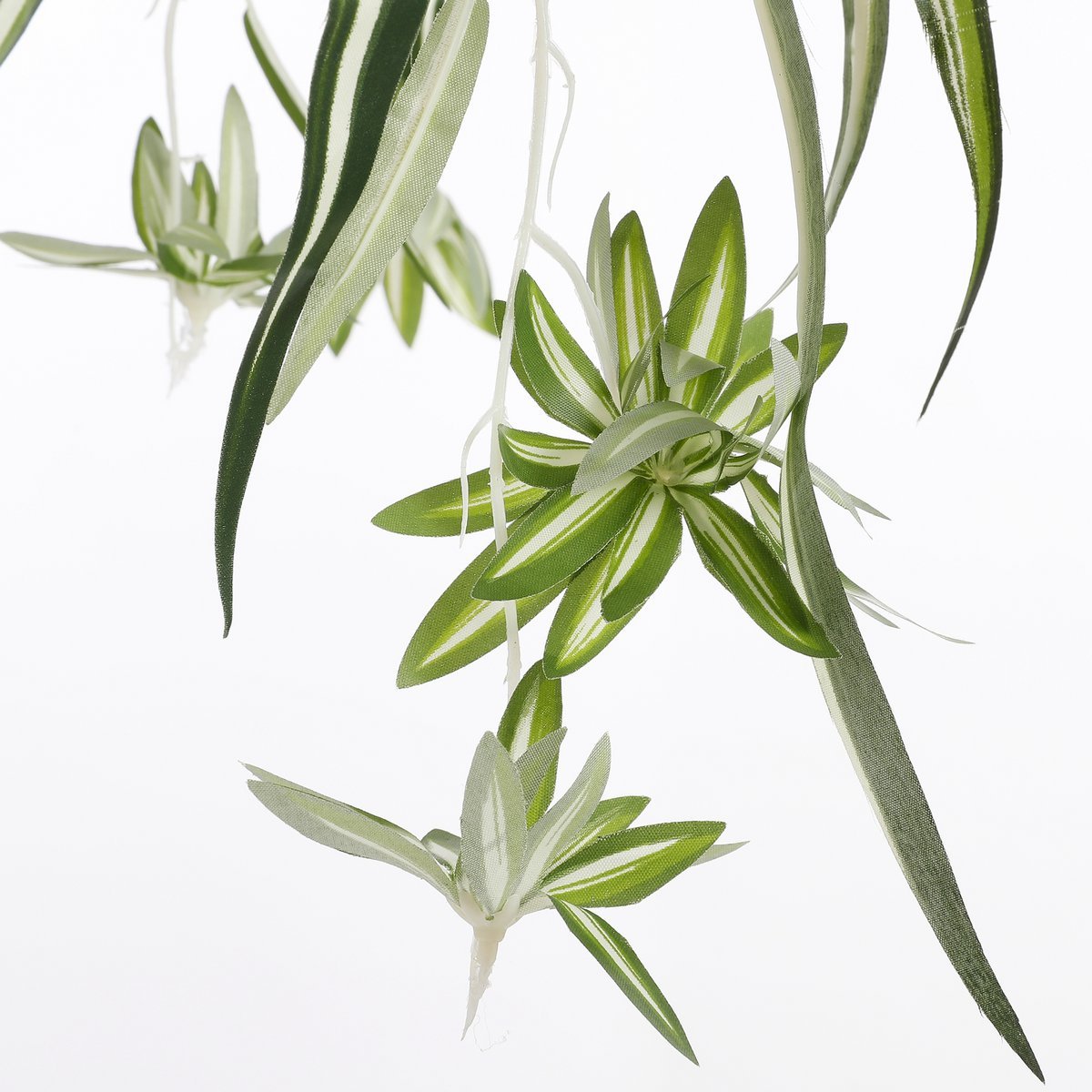 Künstliche Chlorophytum-Pflanze im Blumentopf Stan – H45 x Ø45 cm – Grün