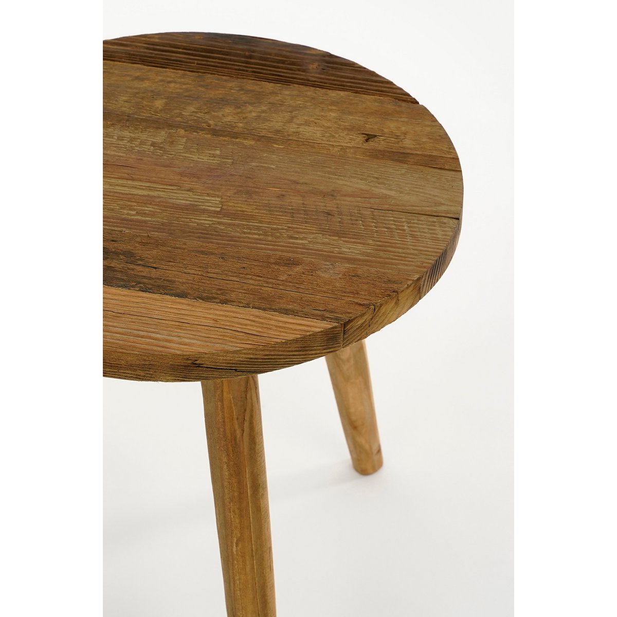 Bold Beistelltisch – H28 x Ø26 cm – Recyceltes Holz – Braun