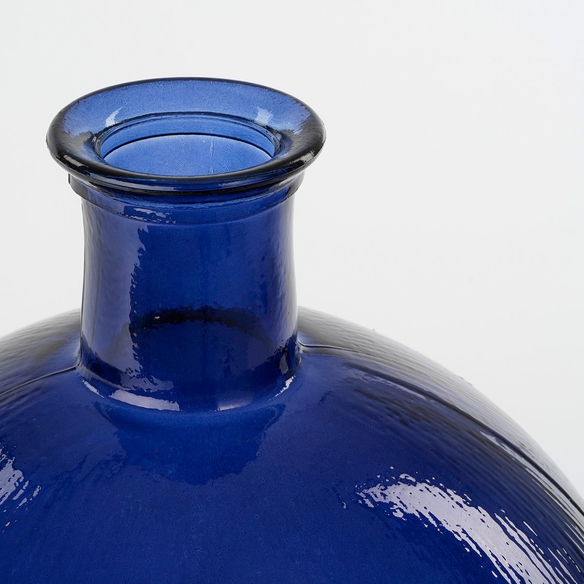 Firenza Flaschenvase – H42 x Ø34 cm – Recyceltes Glas – Dunkelblau