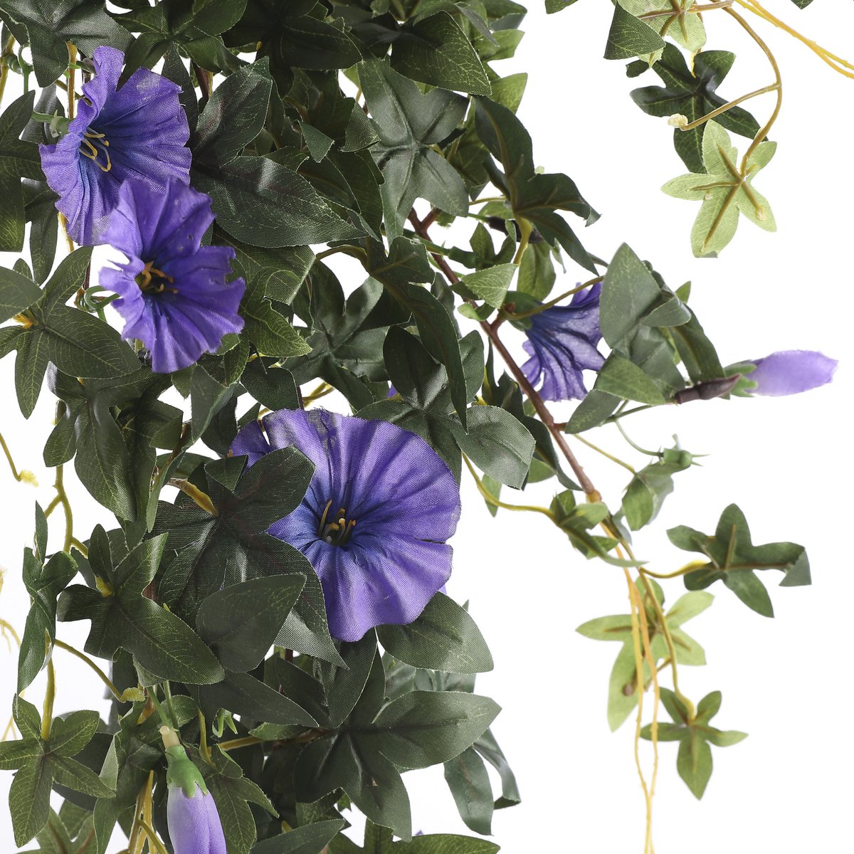 Künstliche Hängepflanze Petunie – L15 x B20 x H80 cm – Dunkelviolett