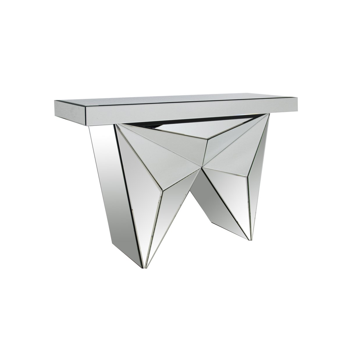 MDF console table with mirrored glass