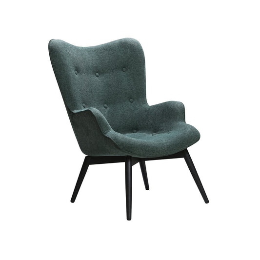 Armchair fir green textured fabric